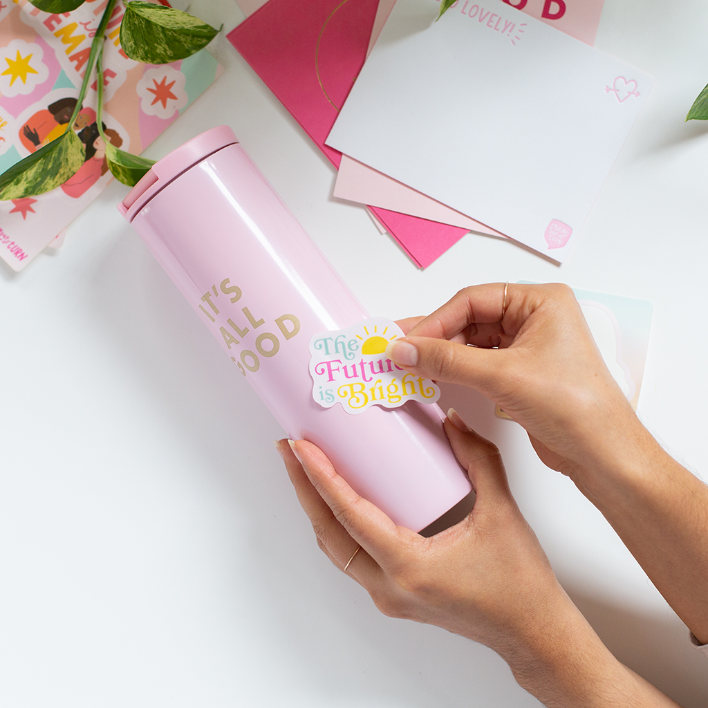 HOT MESS PINK STAINLESS STEEL TUMBLER