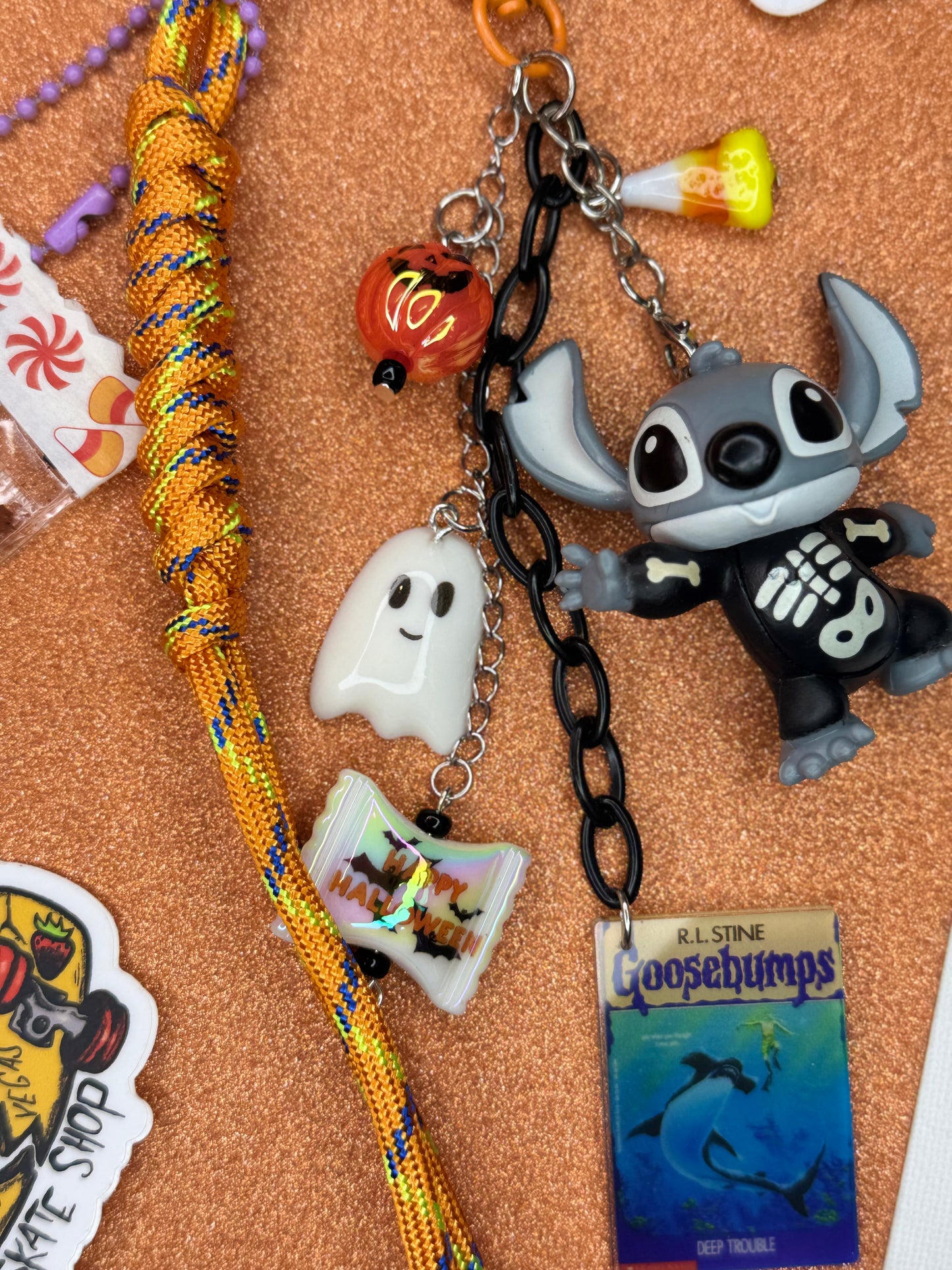 LLILO & STICH BLACK KEYCHAIN OR BAG CHARM