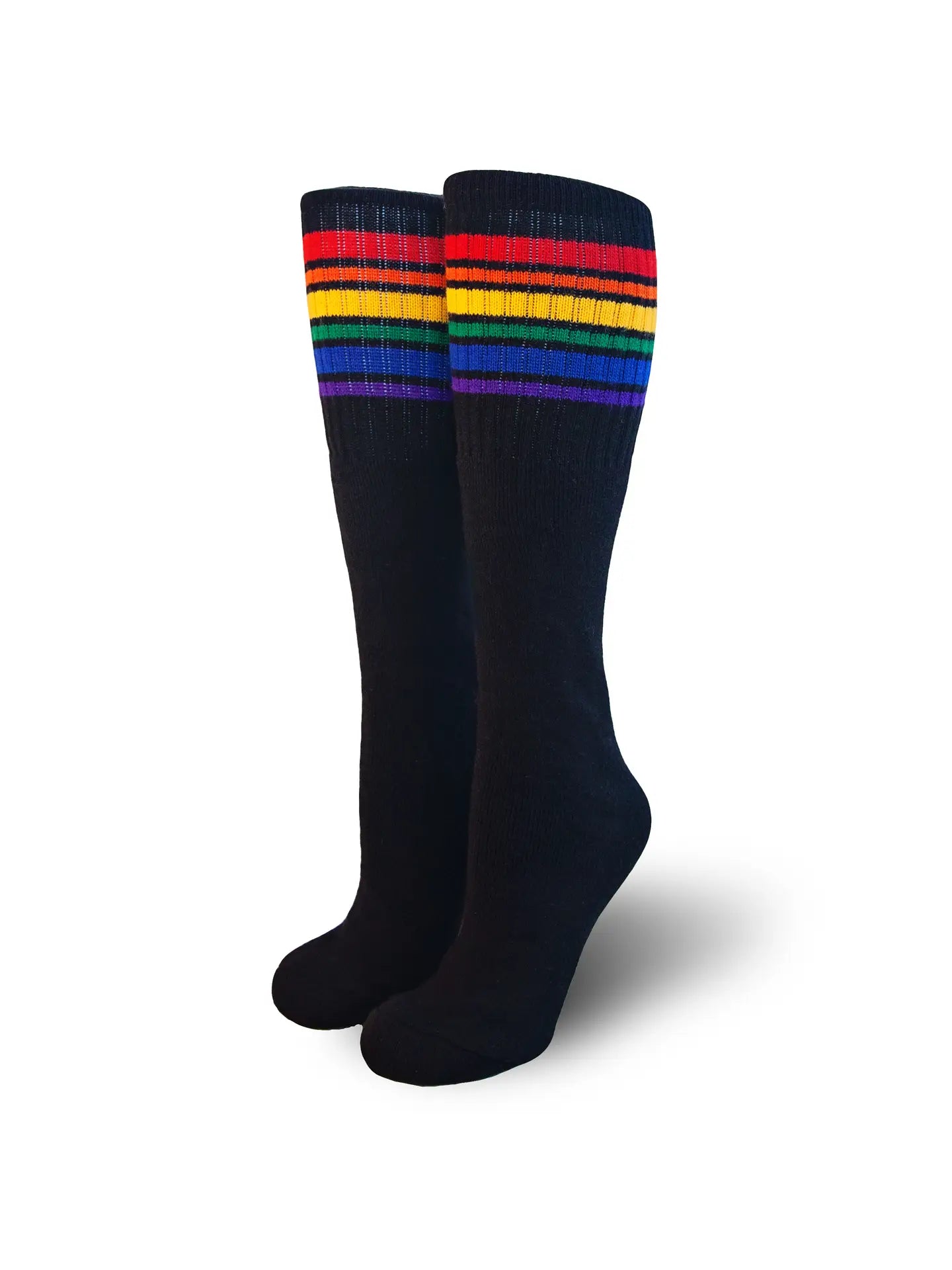 KIDS 14 INCH SKATER SOCKS BLACK