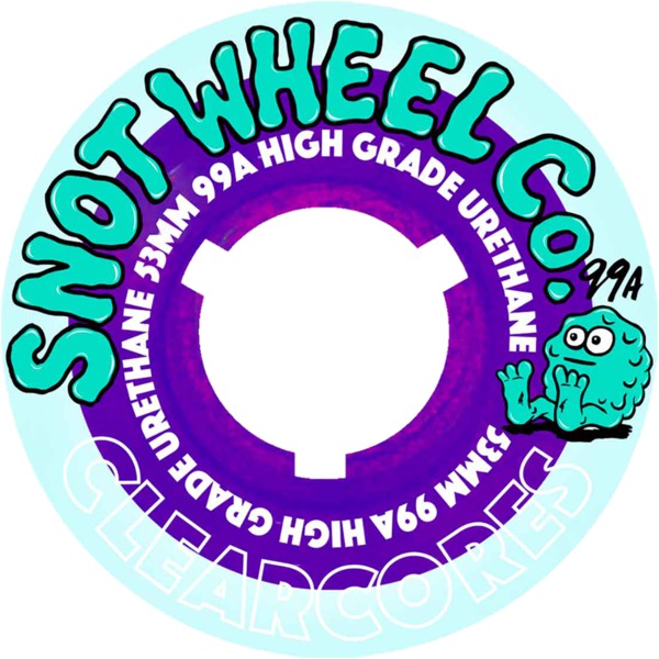 SNOT CLEAR CORE TEAL WHEEL 53MM 99A