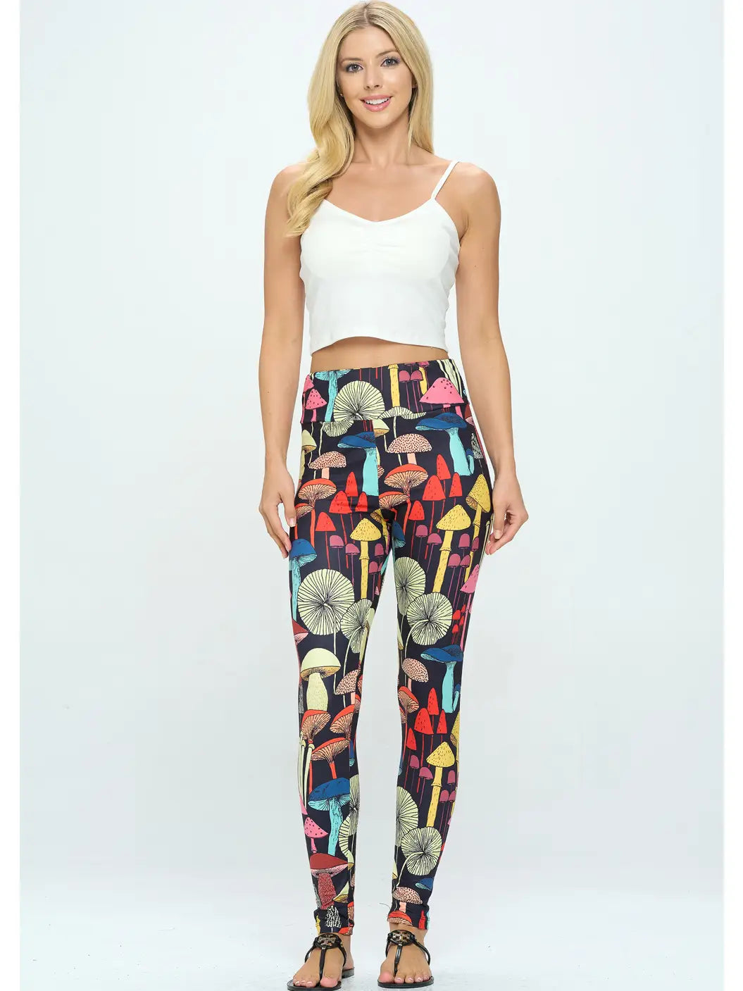 BLACK MUSHROOMS LEGGINGS