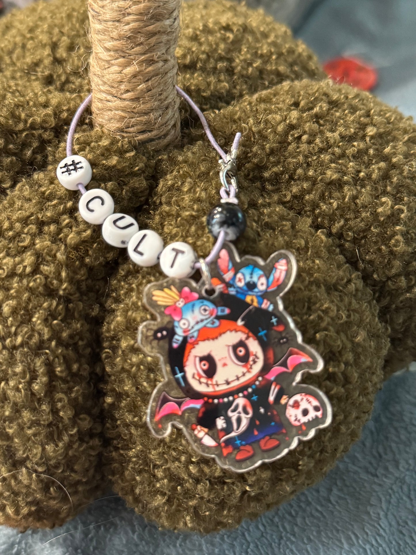LABUBU CROSSBODY BAT CHARM