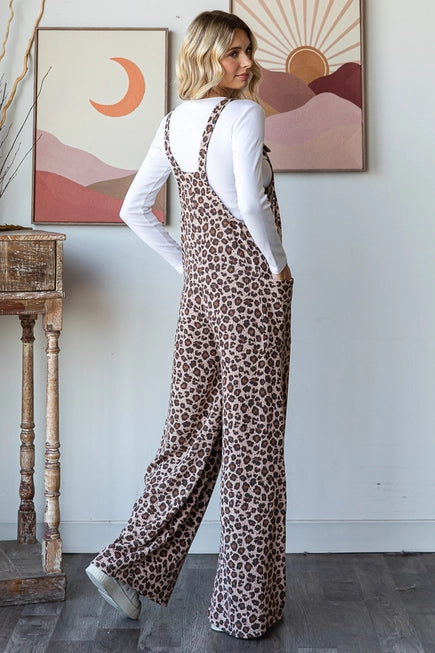 CHEETAH PRINT OVERALL JUMPSUIT