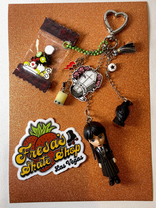 WEDNESDAY KEYCHAIN OR BAG CHARM COFFIN