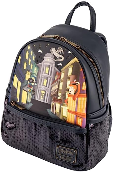 LOUNGEFLY HARRY POTTER DIAGON SEQUIN MINI BACKPACK