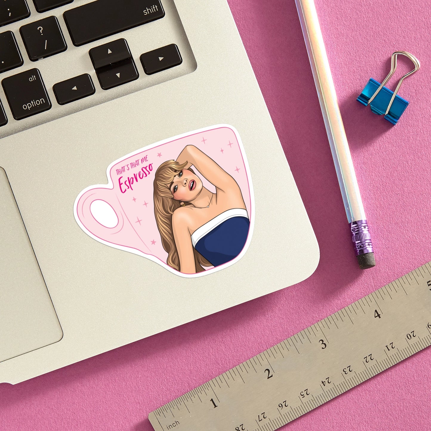 SABRINA, ESPRESSO DIE CUT STICKER