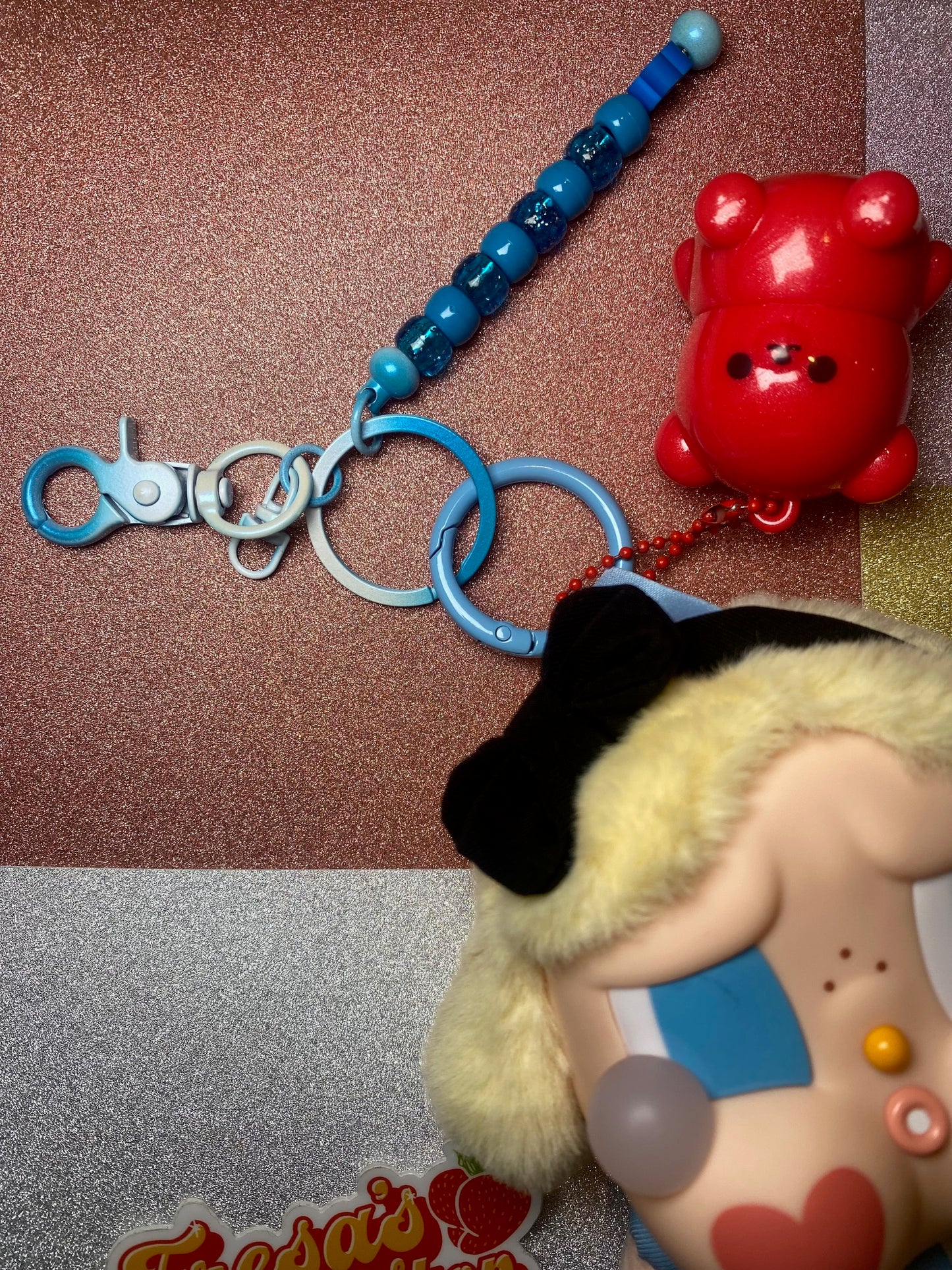 KEYCHAIN/BAG CHARM CRYBABY PLUSH W/LIPGLOSS ALICE