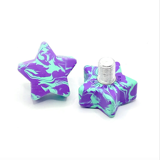 PURPLE/MINT TOE STOP STAR (PAIR)