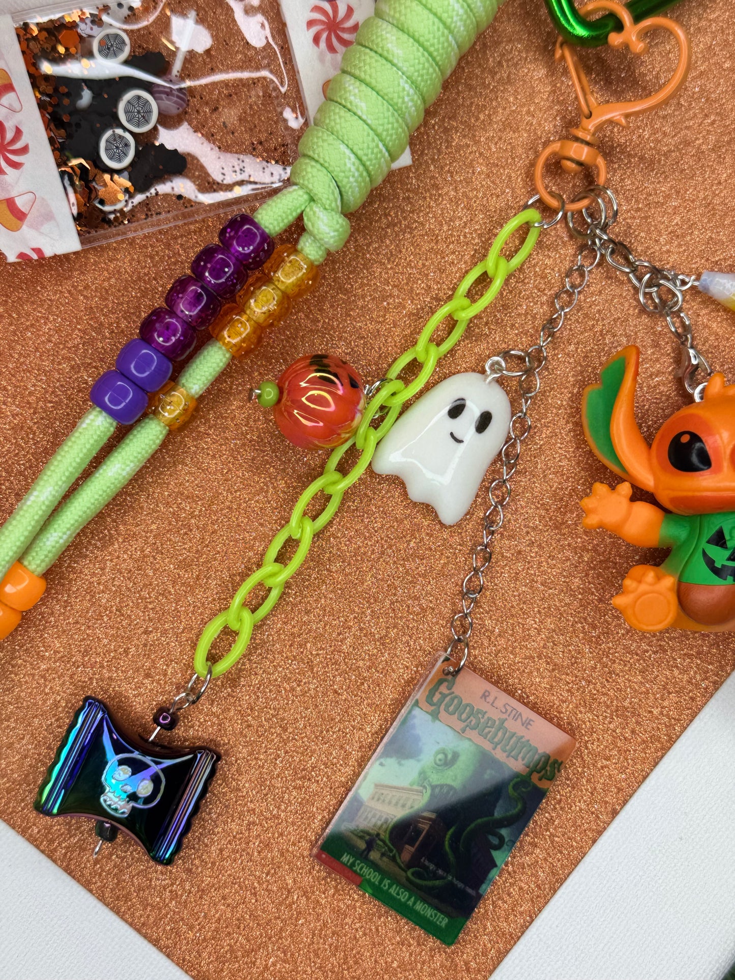 LILO & STICH ORANGE KEYCHAIN OR BAG CHARM