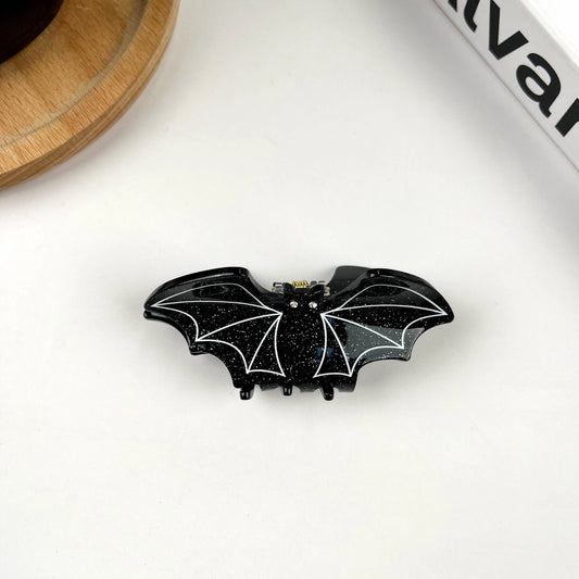 BLACK BAT HAIR CLIPS