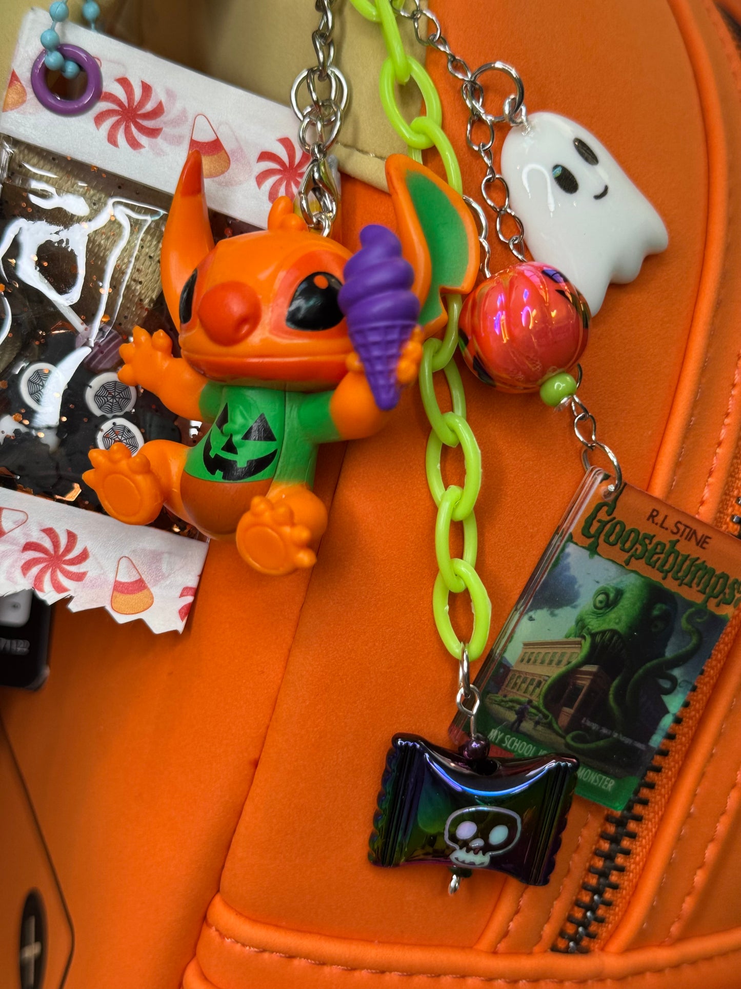 LILO & STICH ORANGE KEYCHAIN OR BAG CHARM