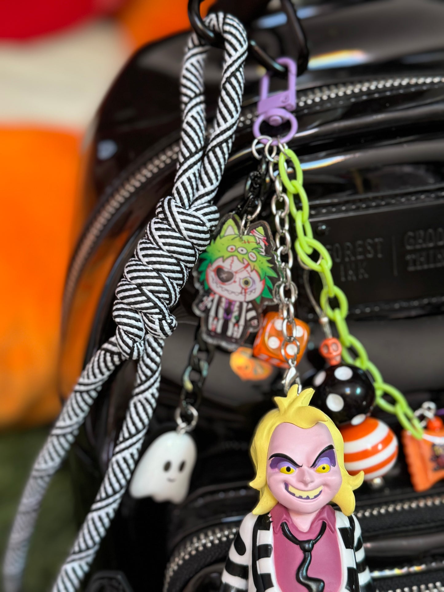 BEETLEJUICE KEYCHAIN OR BAG CHARM
