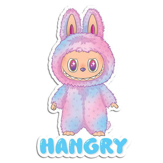 LABUBU HANGRY DIE CUT STICKER