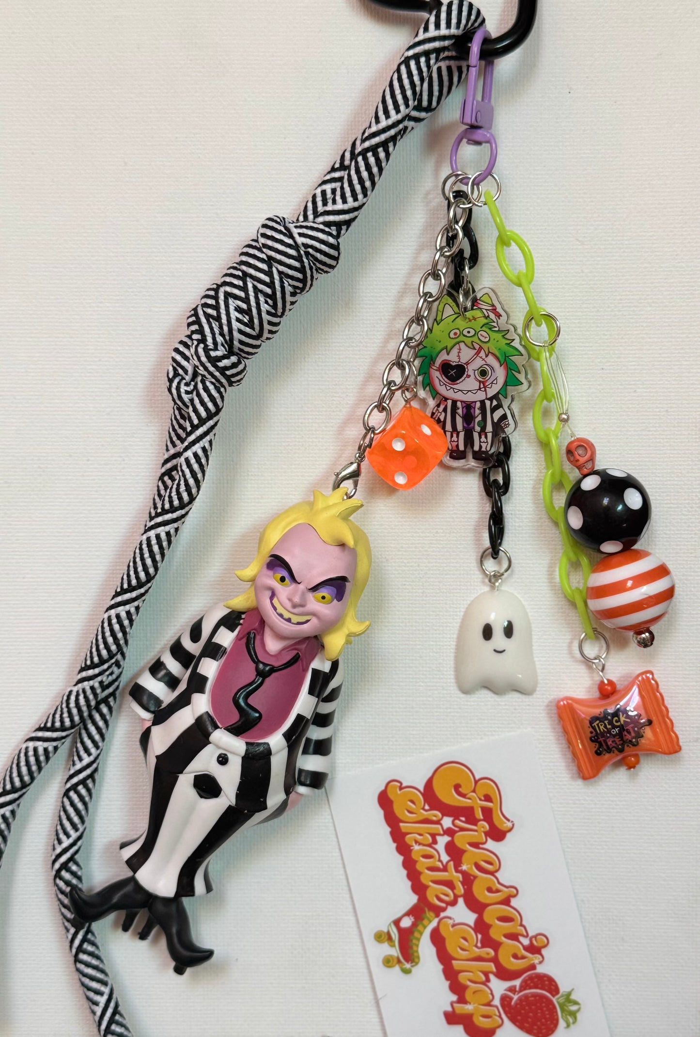 BEETLEJUICE KEYCHAIN OR BAG CHARM