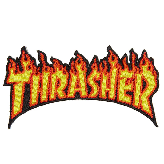 THRASHER FLAME LOGO EMBROIDERED PATCH