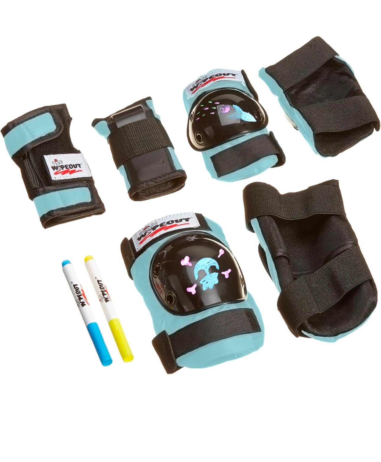 WIPEOUT DRY ERASE PADS SET BLACK/TEAL