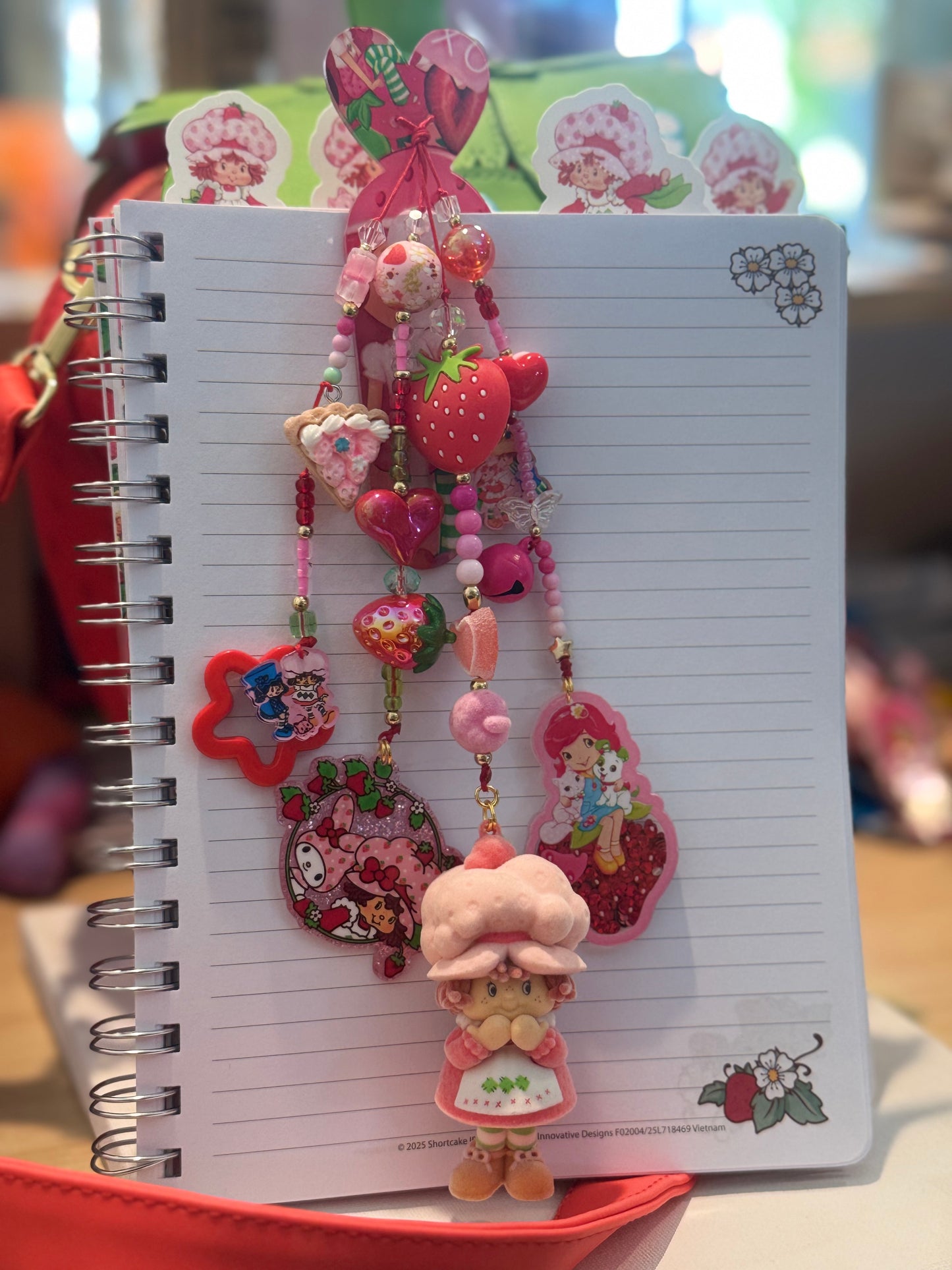 STRAWBERRY GIRL BOOKMARK CHARM & BAG CHARM