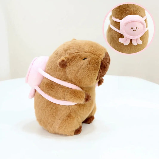 CAPYBARA PLUSH W/OCTOPUS BACKPACK