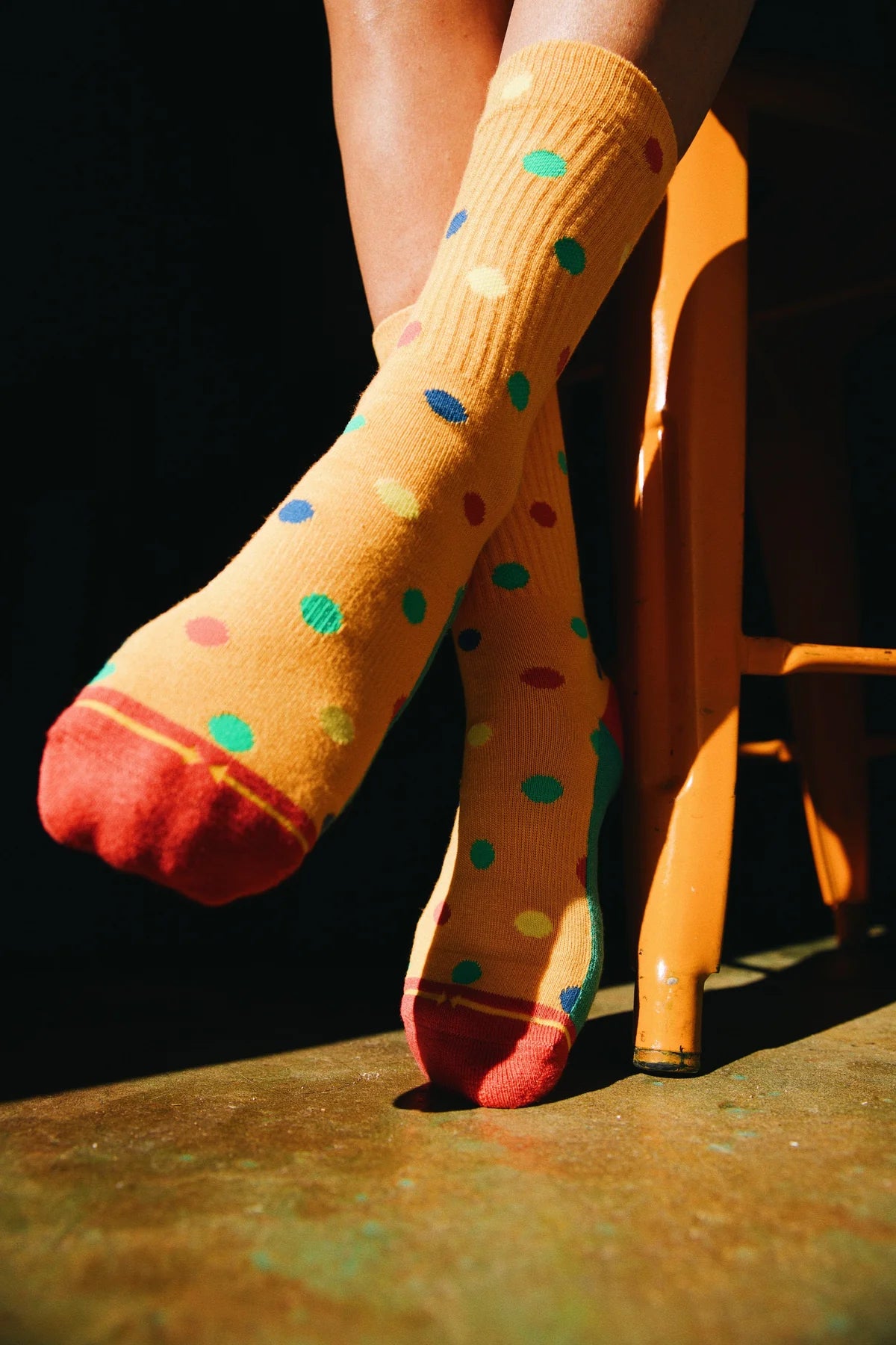 SPIDEY BAMBOO CLOWN POLKA DOTS CREW SOCKS