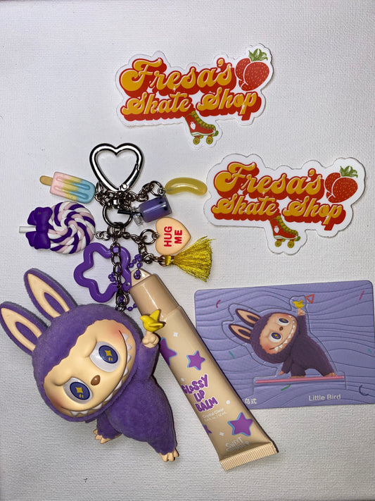 LIPGLOSS KEYCHAIN LAZY YOGA LITTLE BIRD