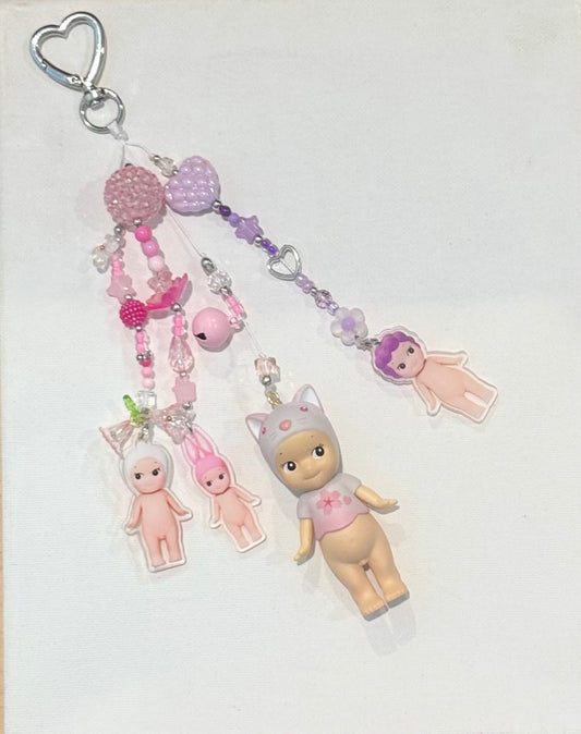 SONNY ANGEL CAT KEYCHAIN/BAG CHARM