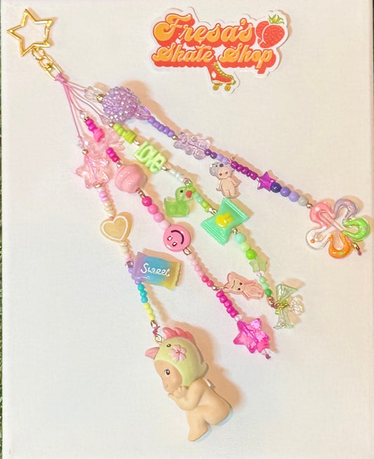 SONNY ANGEL CHERRY PARROT KEYCHAIN