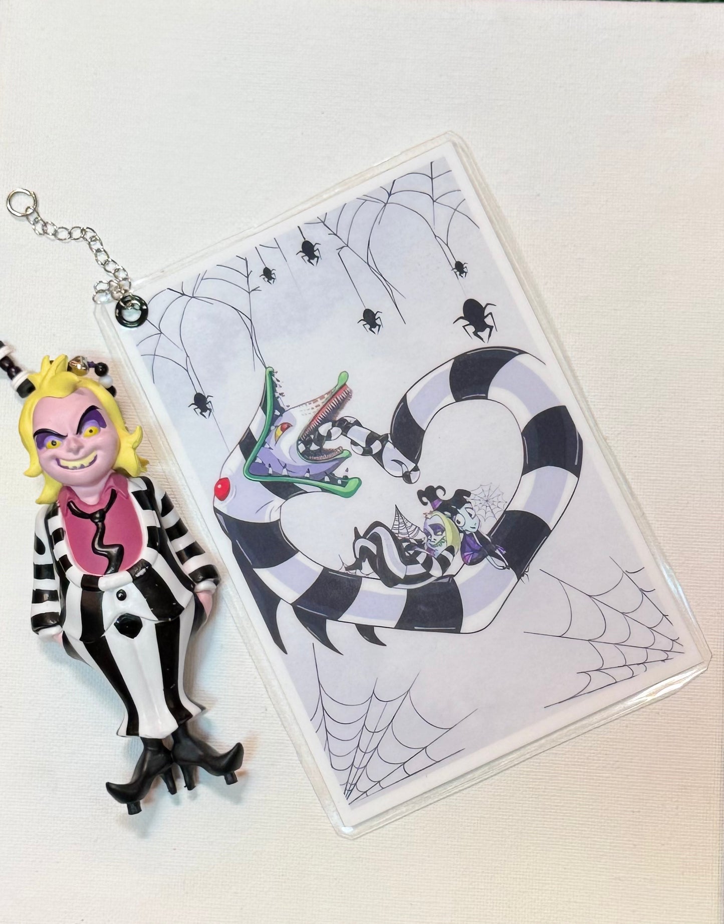 BEETLEJUICE 80'S STYLE BAGCHARM W BOOKMARK