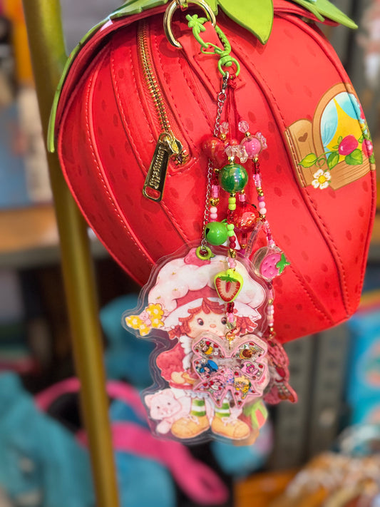 STRAWBERRY GIRL BOOKMARK CHARM & BAG CHARM 2 IN 1