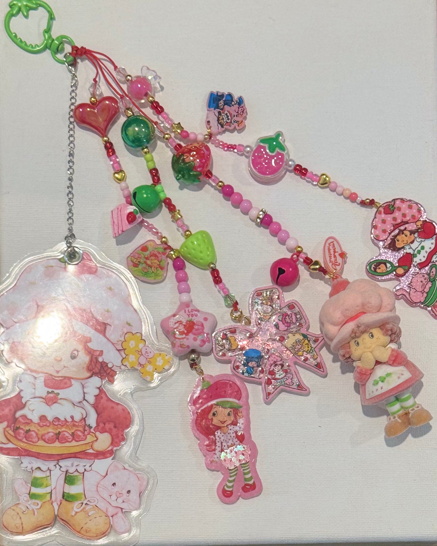 STRAWBERRY GIRL BOOKMARK CHARM & BAG CHARM 2 IN 1