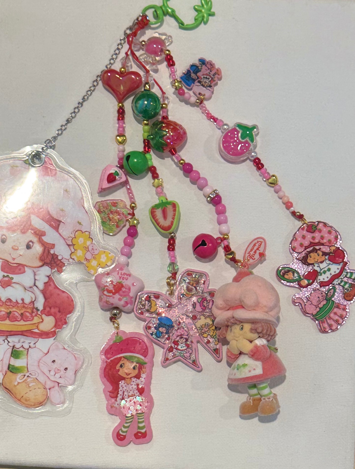 STRAWBERRY GIRL BOOKMARK CHARM & BAG CHARM 2 IN 1