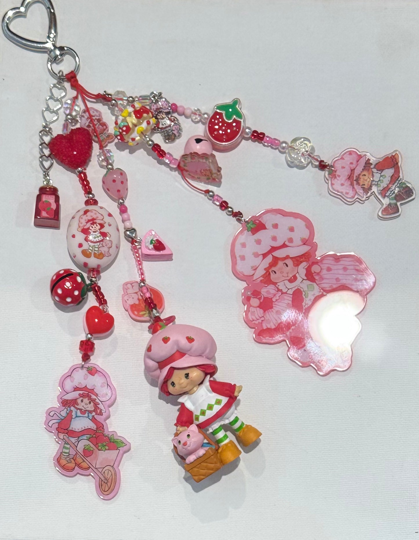 STRAWBERRY GIRL AND CAT BAG CHARM