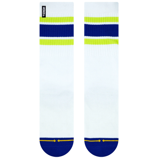 MERGE4 HAVENT TALL BLUE/GREEN CREW SOCKS ADULT