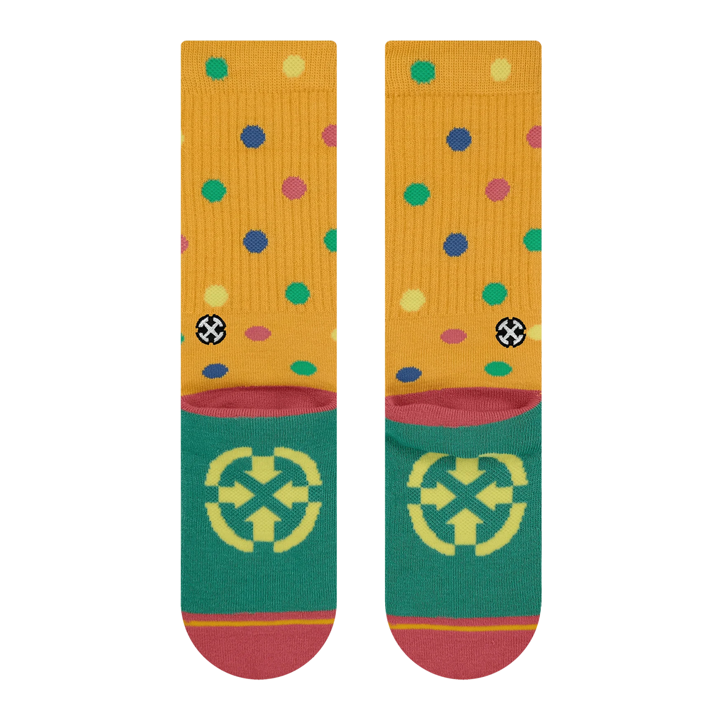 SPIDEY BAMBOO CLOWN POLKA DOTS CREW SOCKS