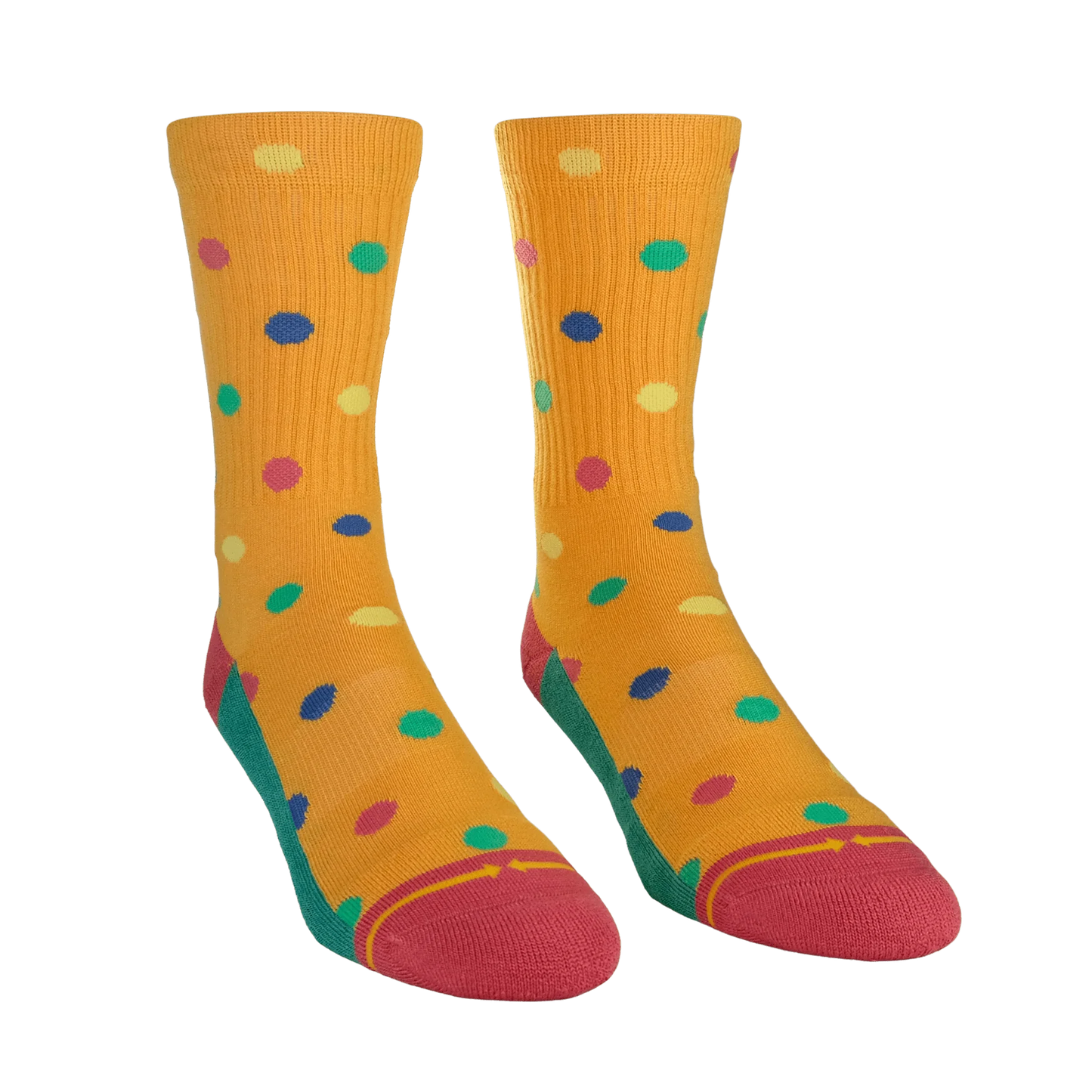 SPIDEY BAMBOO CLOWN POLKA DOTS CREW SOCKS