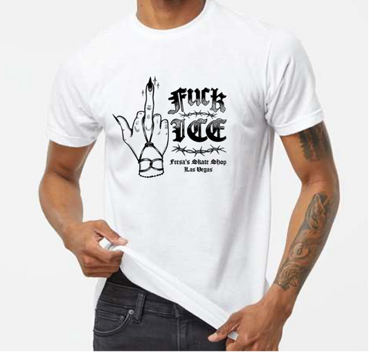 FUCK I.C.E TSHIRT WHITE