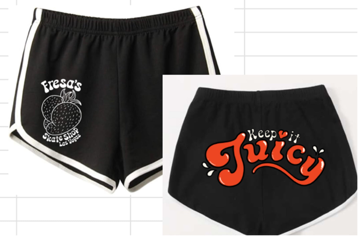 FRESA'S JUICY SKATER SHORTS BLACK