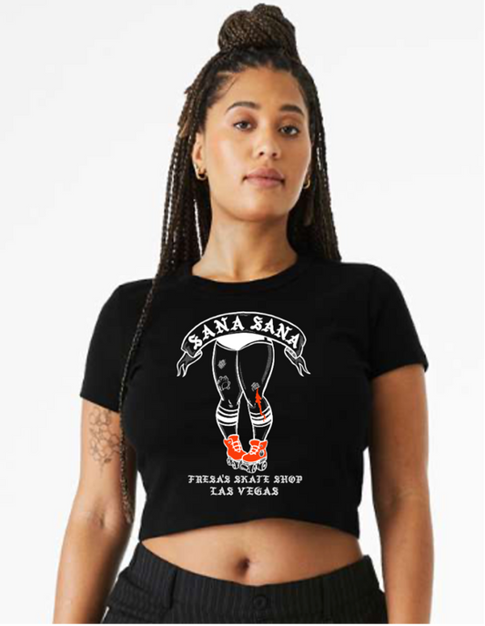 SANA SANA CROP TEE BLACK