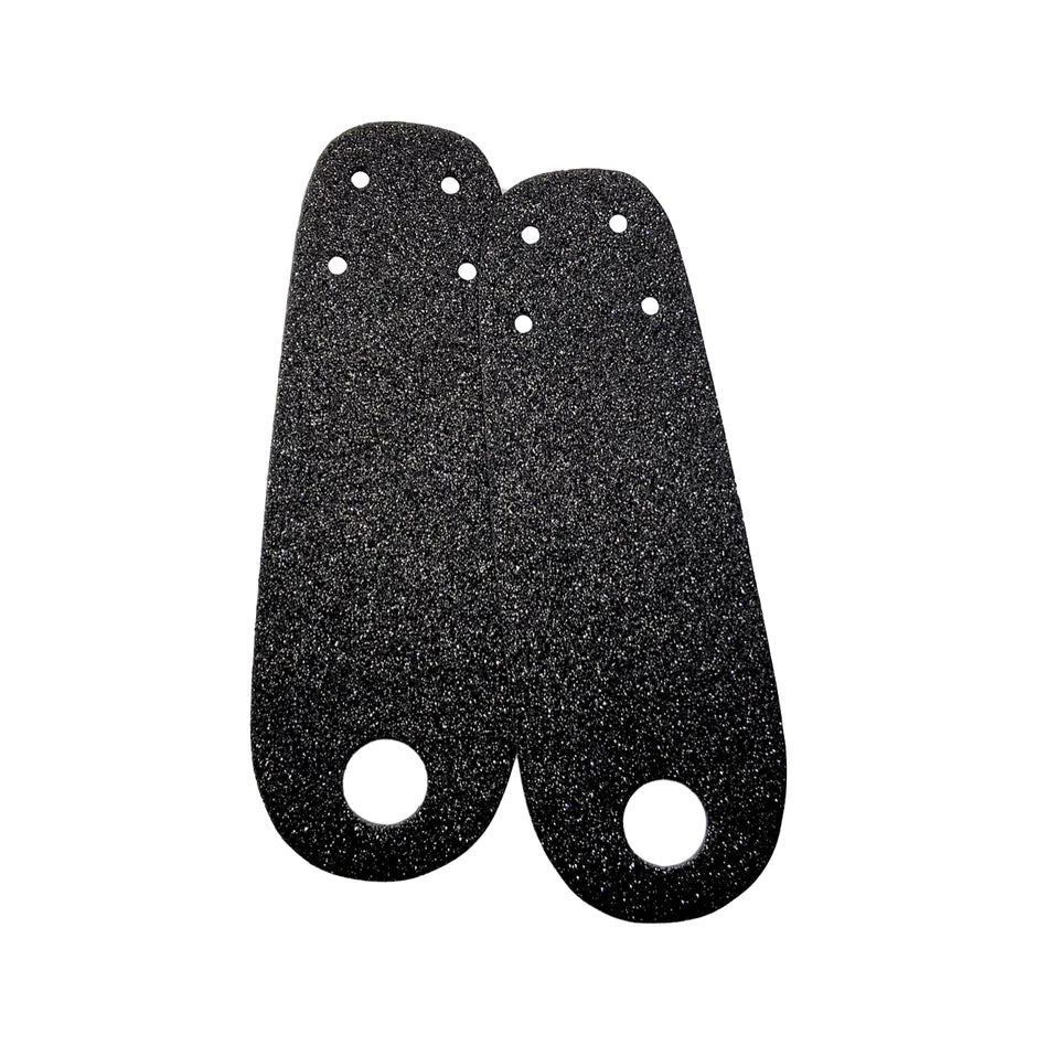 BLACK GLITTER TOE GUARDS (PAIR)