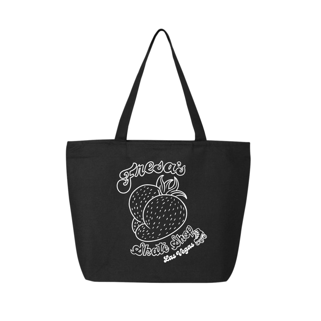 FRESA'S ZIPPERED XL TOTE BAG- BLACK