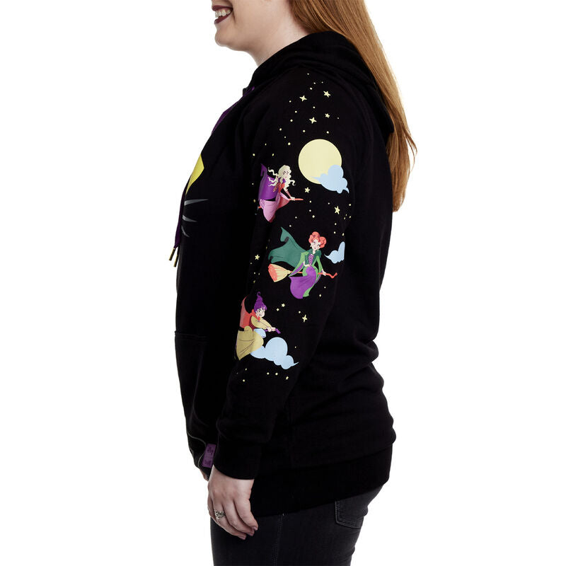 LOUNGEFLY HOCUS POCUS HOODIE BLACK