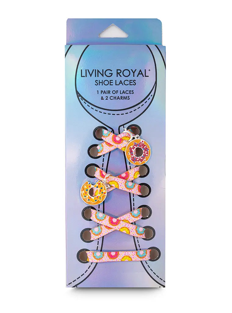 SHOE/ROLLER SKATE LACES AND CHARMS-DONUT