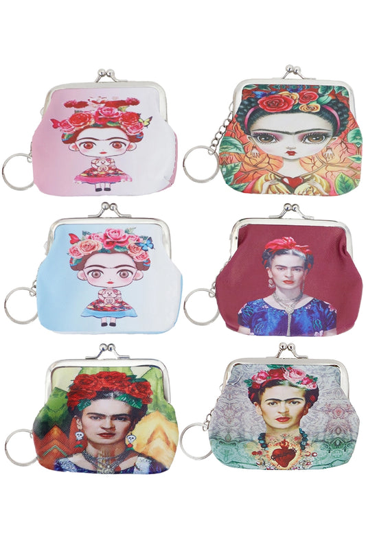 FRIDA COIN PURSE ASSORTED COLORS