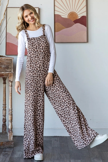 CHEETAH PRINT OVERALL JUMPSUIT