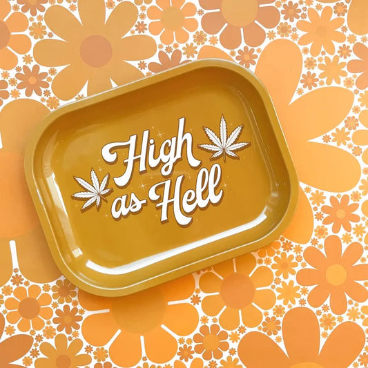 HIGH AS HELL METAL ROLLING TRAYS
