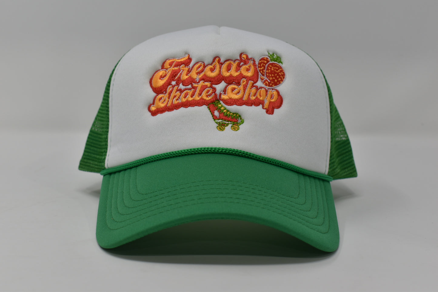 FRESA'S RETRO  EMBROIDERY TRUCKER HAT GREEN