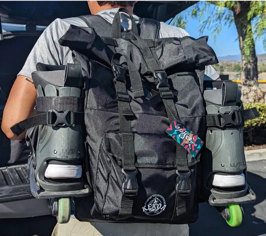 KEKOA ROLL TOP BACKPACK BLACK