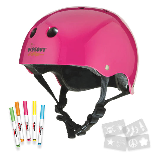 WIPEDOUT DRY ERASE KIDS HELMET PINK
