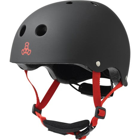 TRIPLE8 LIL KIDS DUAL CERTIFIED SWEATSAVER HELMET-BLACK RUBBER