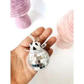 Cowprint Disco Ball Ornament