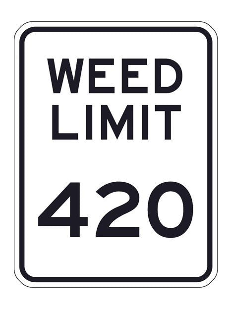 DIE CUT STICKER-420 WEED LIMIT